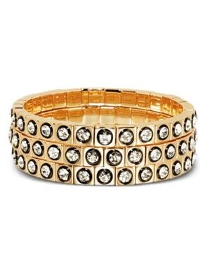 Roxanne Assoulin The Royal set of three gold-tone, enamel and crystal bracelets